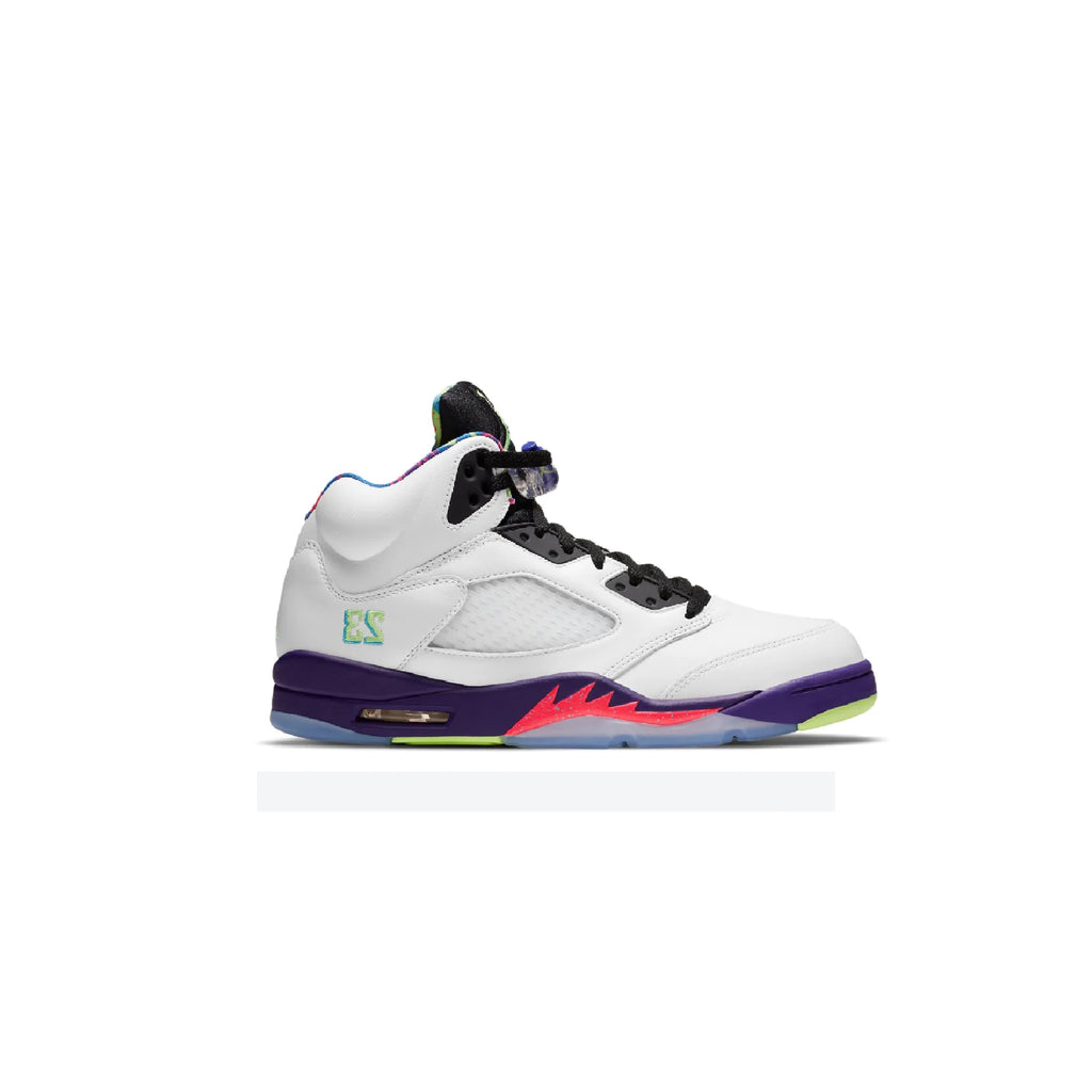 Air Jordan 5 Retro White Ghost Green Court Purple - Adults