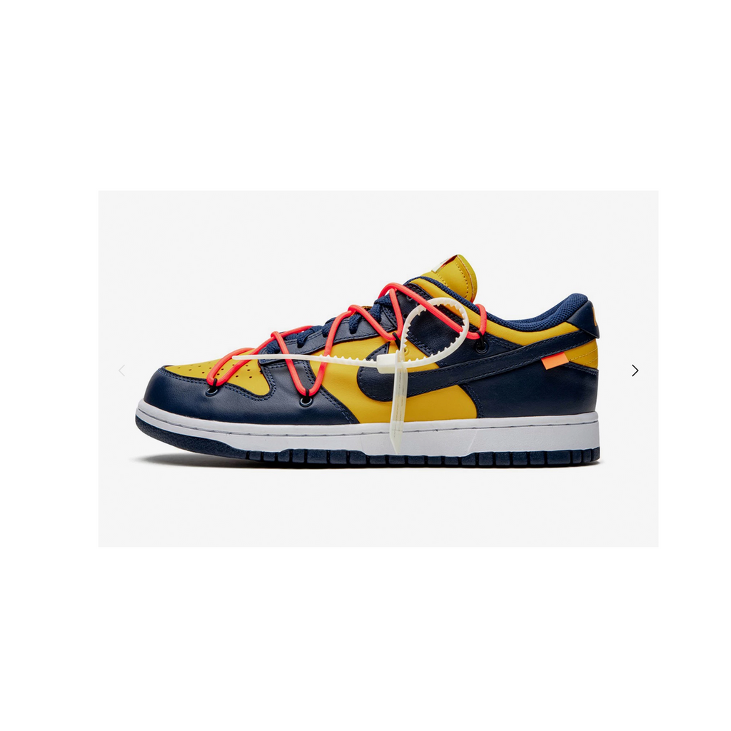 Nike Dunk Low Off-White University Gold / Midnight Navy - Adults