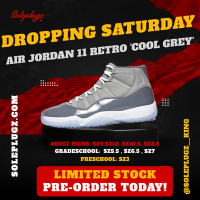 Air Jordan Retro 11 "Cool Greys" - Adults Pre-Order